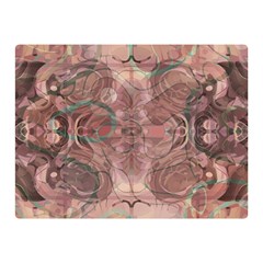 Tea Rose Pink And Brown Abstract Art Color Double Sided Flano Blanket (mini)  by SpinnyChairDesigns