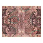 Tea Rose Pink and Brown Abstract Art Color Double Sided Flano Blanket (Large)  80 x60  Blanket Front