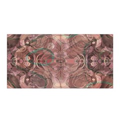 Tea Rose Pink And Brown Abstract Art Color Satin Wrap