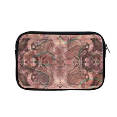 Tea Rose Pink And Brown Abstract Art Color Apple Macbook Pro 13  Zipper Case by SpinnyChairDesigns