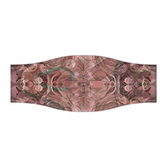 Tea Rose Pink And Brown Abstract Art Color Stretchable Headband by SpinnyChairDesigns