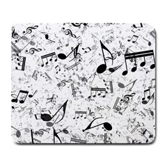 Black And White Music Notes Large Mousepads