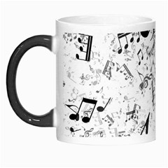 Black And White Music Notes Morph Mugs by SpinnyChairDesigns