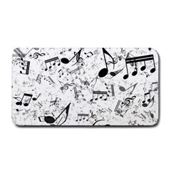 Black And White Music Notes Medium Bar Mats by SpinnyChairDesigns