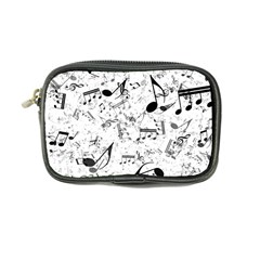 Black And White Music Notes Coin Purse by SpinnyChairDesigns