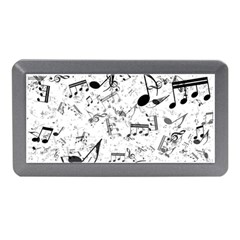 Black And White Music Notes Memory Card Reader (mini) by SpinnyChairDesigns