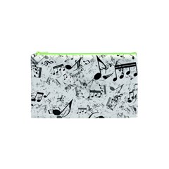 Black And White Music Notes Cosmetic Bag (xs)