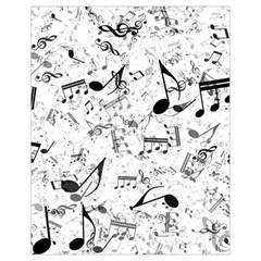 Black And White Music Notes Drawstring Bag (small) by SpinnyChairDesigns