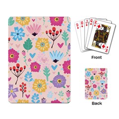 Tekstura-fon-tsvety-berries-flowers-pattern-seamless Playing Cards Single Design (rectangle) by Sobalvarro