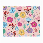 Tekstura-fon-tsvety-berries-flowers-pattern-seamless Small Glasses Cloth (2 Sides) Front