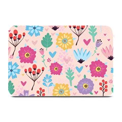 Tekstura-fon-tsvety-berries-flowers-pattern-seamless Plate Mats by Sobalvarro