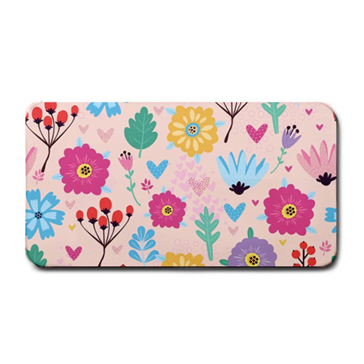 Tekstura-fon-tsvety-berries-flowers-pattern-seamless Medium Bar Mats