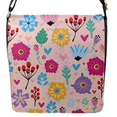 Tekstura-fon-tsvety-berries-flowers-pattern-seamless Flap Closure Messenger Bag (s) by Sobalvarro