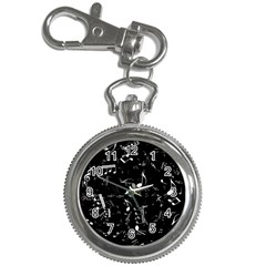 Black And White Music Notes Key Chain Watches