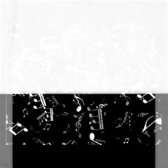 Black And White Music Notes Rectangular Jigsaw Puzzl by SpinnyChairDesigns