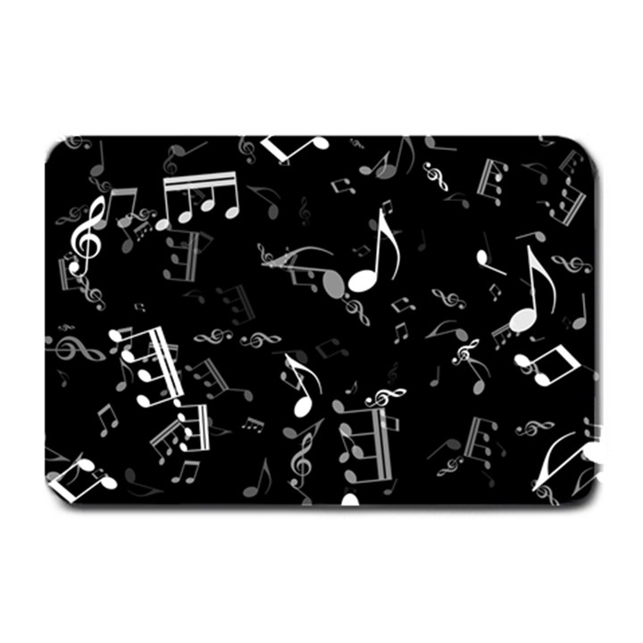 Black and White Music Notes Plate Mats