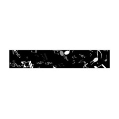 Black And White Music Notes Flano Scarf (mini)