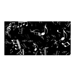 Black And White Music Notes Satin Wrap