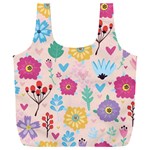 Tekstura-fon-tsvety-berries-flowers-pattern-seamless Full Print Recycle Bag (XXL) Back