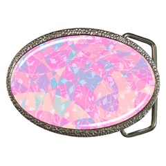 Pink Blue Peach Color Mosaic Belt Buckles by SpinnyChairDesigns