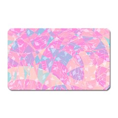 Pink Blue Peach Color Mosaic Magnet (rectangular) by SpinnyChairDesigns