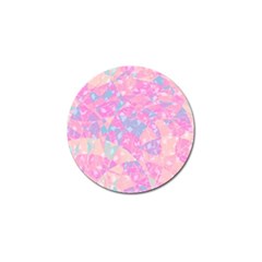 Pink Blue Peach Color Mosaic Golf Ball Marker by SpinnyChairDesigns