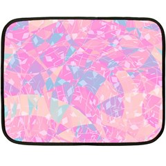 Pink Blue Peach Color Mosaic Double Sided Fleece Blanket (mini)  by SpinnyChairDesigns