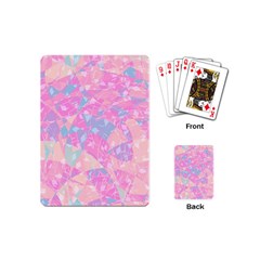 Pink Blue Peach Color Mosaic Playing Cards Single Design (mini) by SpinnyChairDesigns