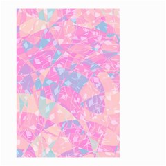 Pink Blue Peach Color Mosaic Small Garden Flag (two Sides) by SpinnyChairDesigns