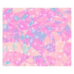 Pink Blue Peach Color Mosaic Double Sided Flano Blanket (small)  by SpinnyChairDesigns