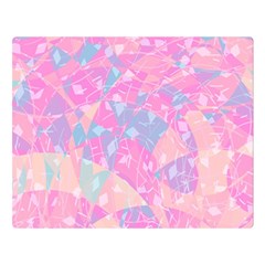 Pink Blue Peach Color Mosaic Double Sided Flano Blanket (large)  by SpinnyChairDesigns