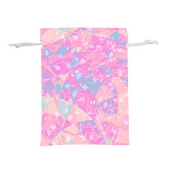 Pink Blue Peach Color Mosaic Lightweight Drawstring Pouch (s) by SpinnyChairDesigns