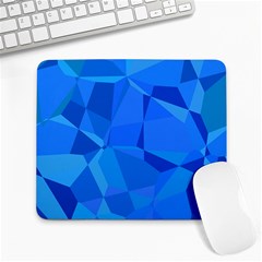 Electric Blue Geometric Pattern Large Mousepads by SpinnyChairDesigns