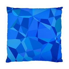 Electric Blue Geometric Pattern Standard Cushion Case (one Side) by SpinnyChairDesigns