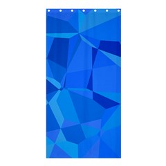 Electric Blue Geometric Pattern Shower Curtain 36  X 72  (stall)  by SpinnyChairDesigns