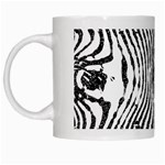 Zebra Print Stripes White Mugs Left