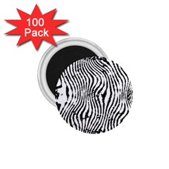 Zebra Print Stripes 1 75  Magnets (100 Pack)  by SpinnyChairDesigns