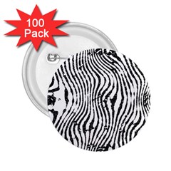 Zebra Print Stripes 2 25  Buttons (100 Pack)  by SpinnyChairDesigns