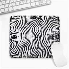 Zebra Print Stripes Large Mousepads by SpinnyChairDesigns