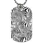 Zebra Print Stripes Dog Tag (Two Sides) Front