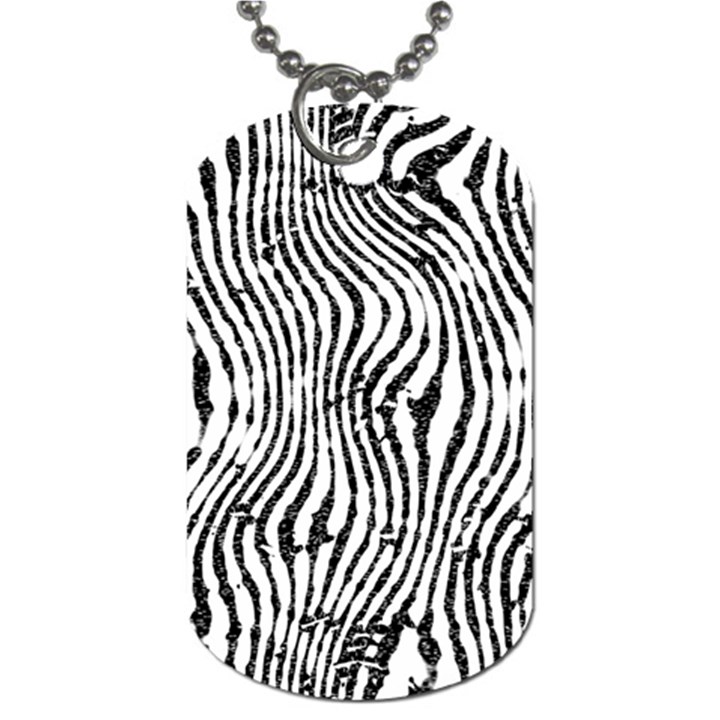 Zebra Print Stripes Dog Tag (Two Sides)