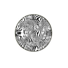 Zebra Print Stripes Hat Clip Ball Marker by SpinnyChairDesigns