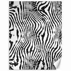 Zebra Print Stripes Canvas 12  X 16  by SpinnyChairDesigns