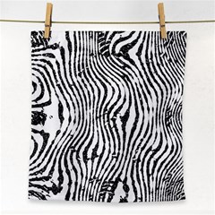 Zebra Print Stripes Face Towel by SpinnyChairDesigns