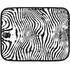 Zebra Print Stripes Double Sided Fleece Blanket (mini)  by SpinnyChairDesigns