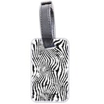 Zebra Print Stripes Luggage Tag (two sides) Front