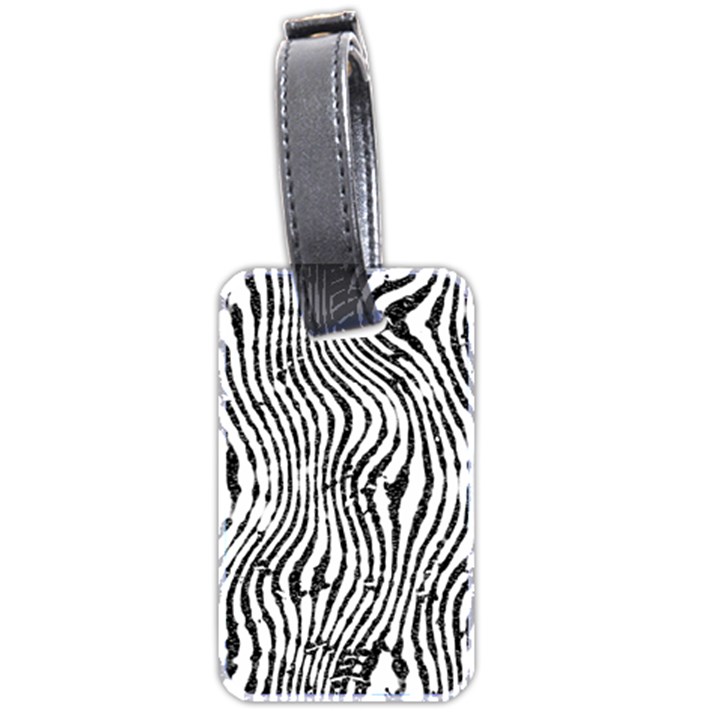 Zebra Print Stripes Luggage Tag (two sides)