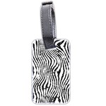 Zebra Print Stripes Luggage Tag (two sides) Back