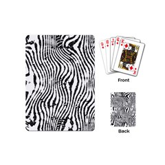 Zebra Print Stripes Playing Cards Single Design (mini) by SpinnyChairDesigns