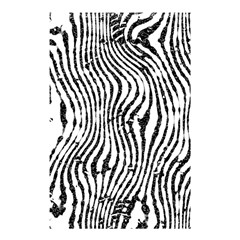 Zebra Print Stripes Shower Curtain 48  X 72  (small)  by SpinnyChairDesigns